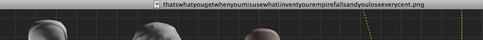 Sliver of a 3d viewport, three heads at the bottom edge, filename shouting: thatswhatyougetwhenyoumisusewhatiinventyourempirefallsandyouloseeverycent.png