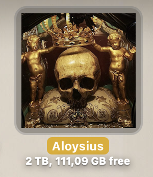 A gilded baroque sculptural composition featuring a human skull at its center, flanked by two golden cherub figures and ornate architectural elements including scrolled moldings, set against a black background. The work exemplifies memento mori imagery, combining precious metalwork with skeletal symbolism in an elaborate three-dimensional arrangement. It is also the icon of my MacBookPro.