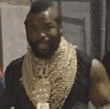 Small grainy GIF of Mr. T in his layered gold chains and mohawk