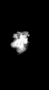 Tiny dark graphic of a small white puff of cloud or smoke floating in blackness